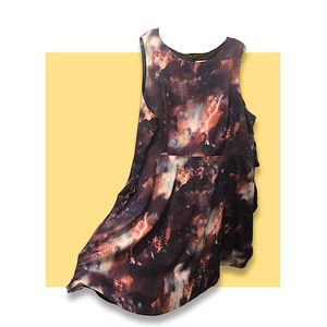 Modcloth Fervour Nebula Waisted A-Line Dress